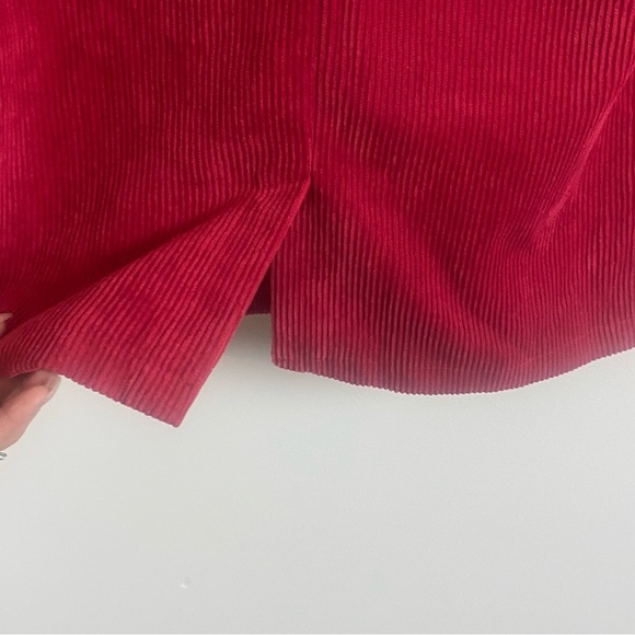 Lost + Wander Corduroy Blazer Red Jacket Small Christmas Holiday Casual - Picture 10 of 12